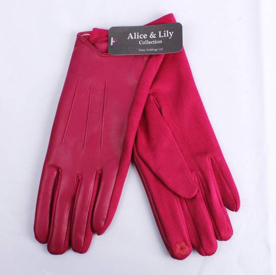 Shackelford faux leather glove hot pink STYLE:S/LK5065HPNK